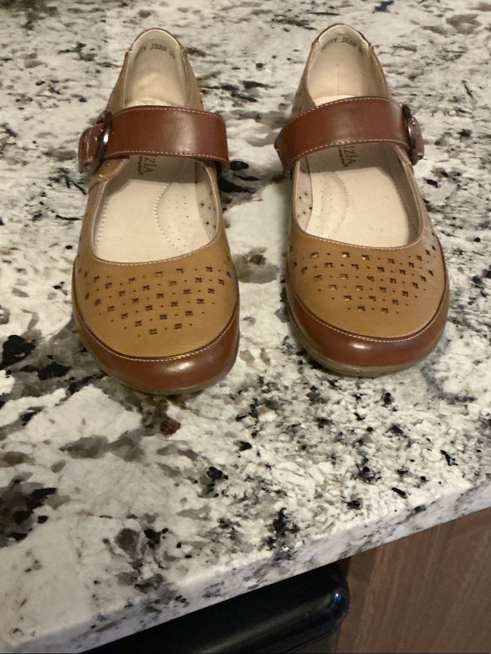 Patrizia Pepe Brown Two-Tone Mary Jane Dress Shoes
